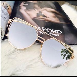Gold on Silver Mirrored Sunglasses